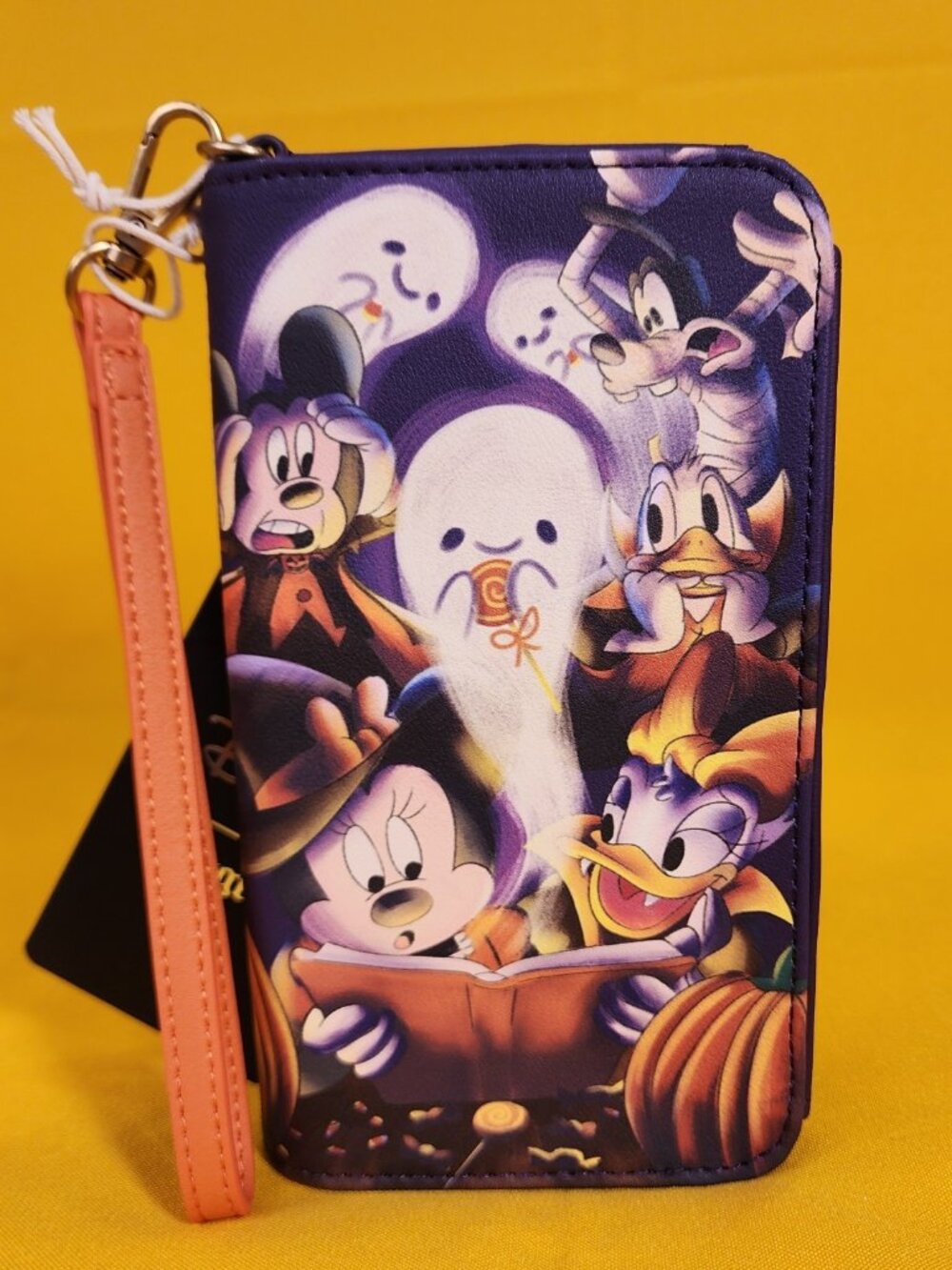Loungefly Disney Mickey & Friends Halloween Ghost Story Tech Wallet Wristlet NEW